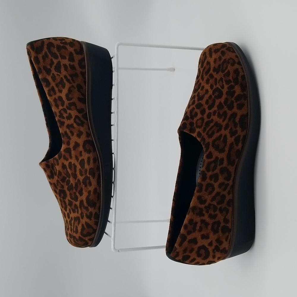 SAS San Antonio Shoes Bliss Leopard Print Slip On Comfort Shoes, Women's 8